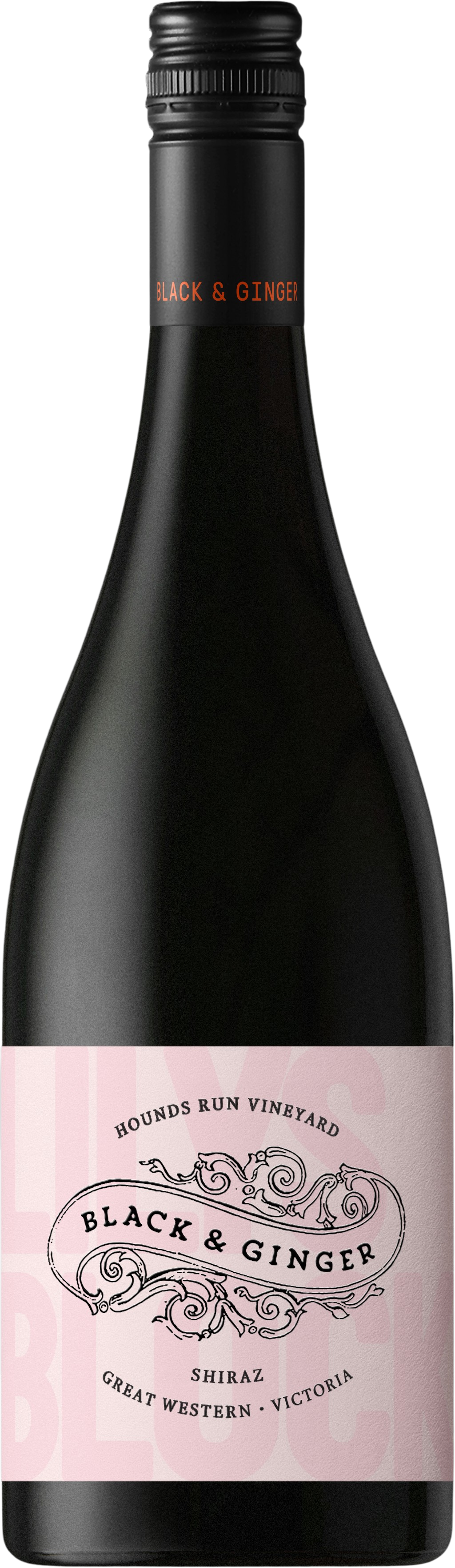 Black & Ginger Hounds Run Vineyard  Lily's Block Shiraz 2024 Grampians bottle